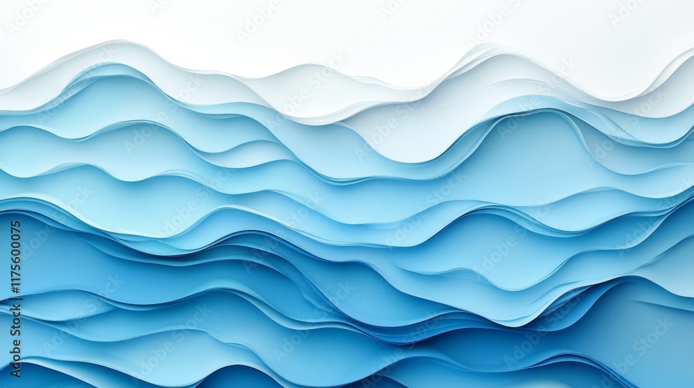 Abstract Blue Wave Layers Abstract Blue Wave Layers