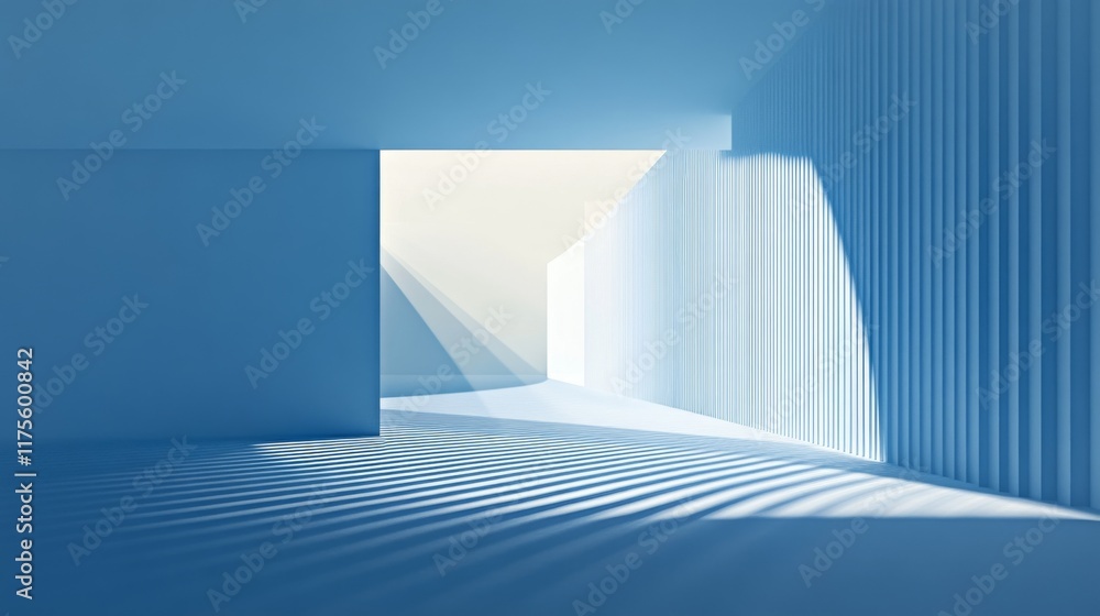 Obraz premium Abstract Blue Architectural Light Play