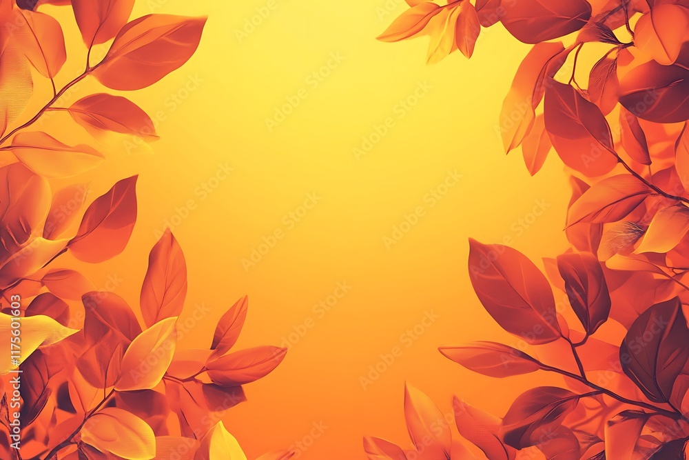 Smooth Orange Gradient Background in Autumn Sunset Style - Minimalist Design Smooth Orange Gradient Background in Autumn Sunset Style - Minimalist Design