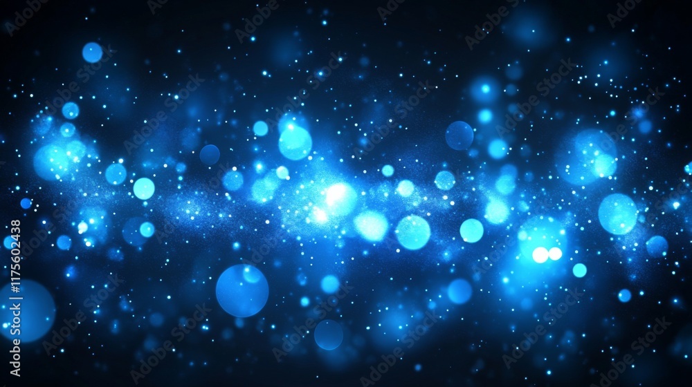 Blue Light Bokeh Background Blue Light Bokeh Background