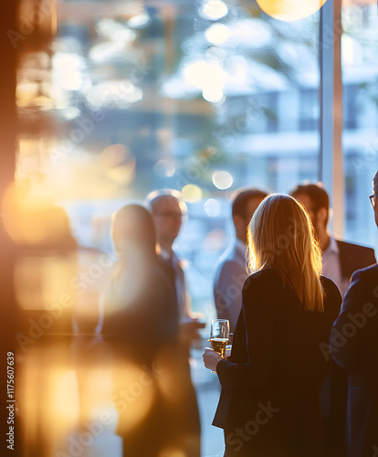 business group crowded social gathering networking event network diverse people mingling conversing talking corporate commercial sociable social businessman party