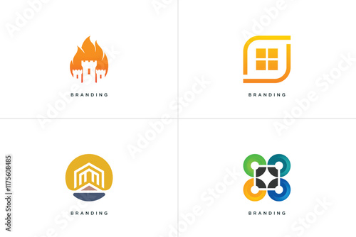 Home Building Logo Modern Structure	
