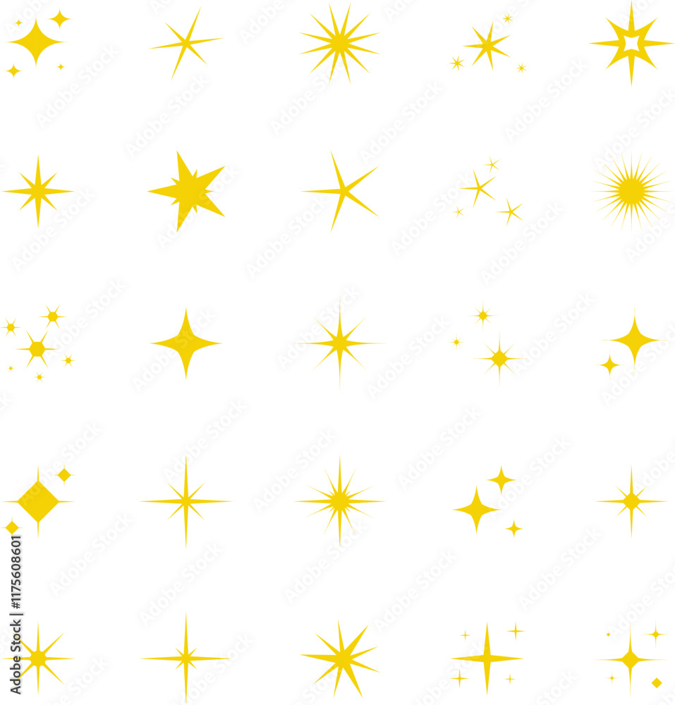 Star icons. Twinkling stars. Sparkles, shining burst. Vector symbols isolated Star icons. Twinkling stars. Sparkles, shining burst. Vector symbols isolated