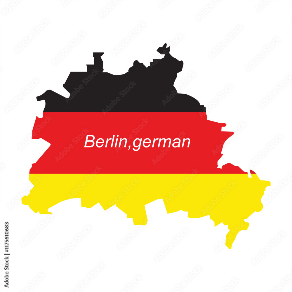 Fototapeta premium Berlin city map, Germany