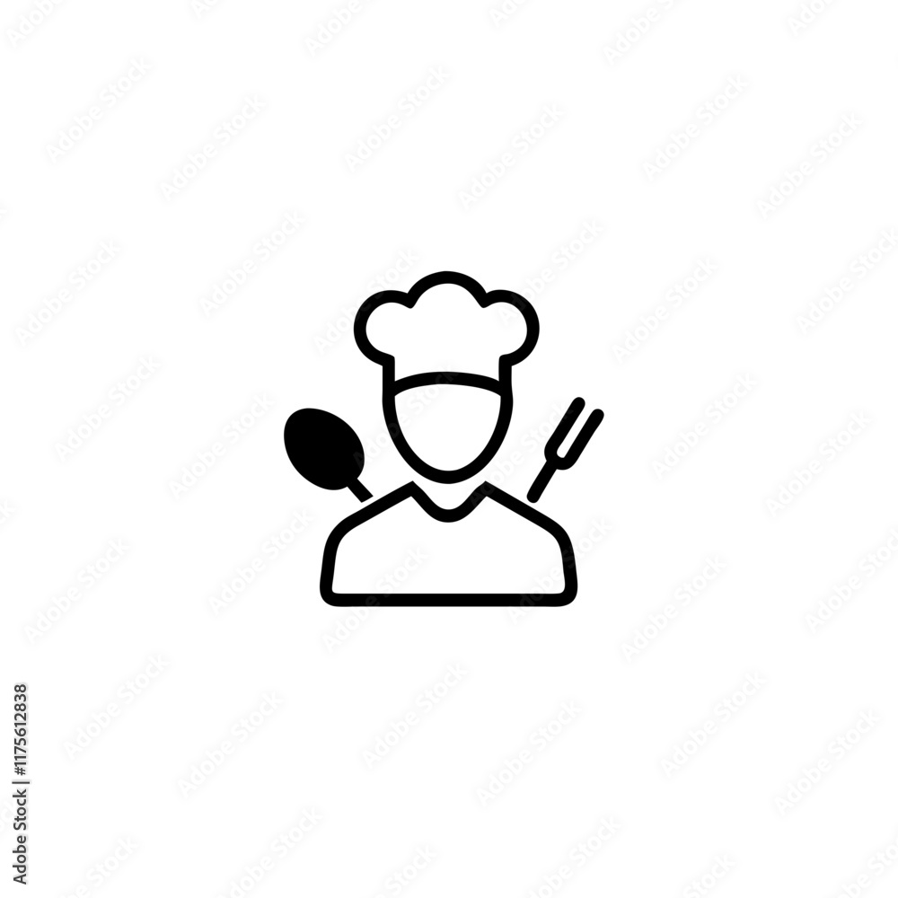a chef with a chef hat and cooking utensils, symbolizing the culinary arts a chef with a chef hat and cooking utensils, symbolizing the culinary arts