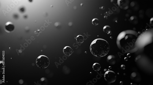 Wallpaper Mural Bubbles on black background Torontodigital.ca