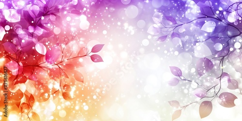 A vibrant abstract background featuring colorful floral patterns with soft bokeh effects, symbolizing unity and empowerment photo