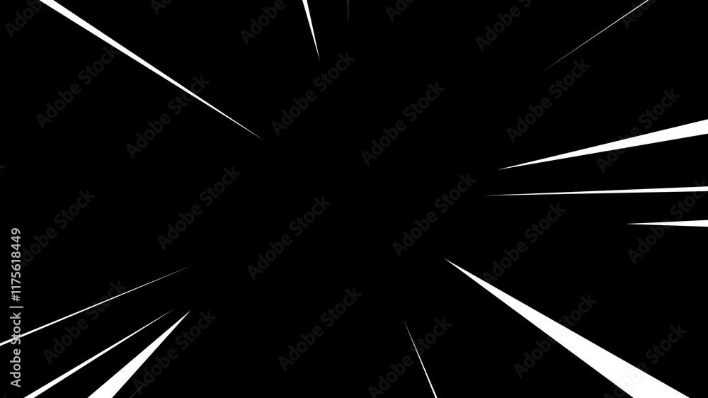 Manga zoom speed line animation. The diagonal speed line moves with the alpha channel. Comic anime action speed line. 4K resolution.