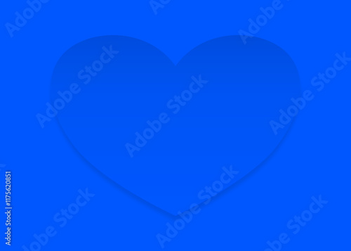 Blaues Herz auf blauem Hintergrund