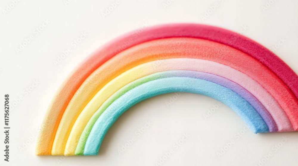 Fototapeta premium Colorful magic rainbow made of soft materials showcasing vibrant hues in unique gradient design