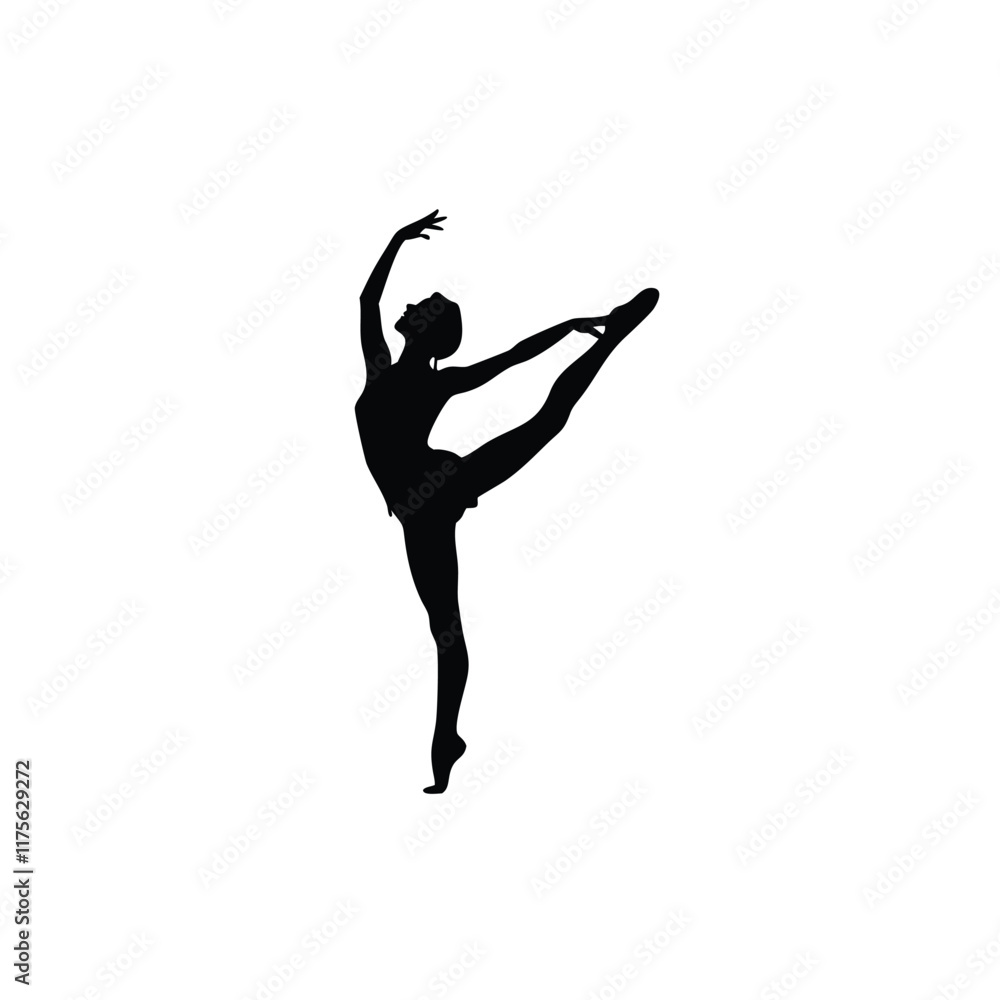 Fototapeta premium A ballet girl vector silhouettes