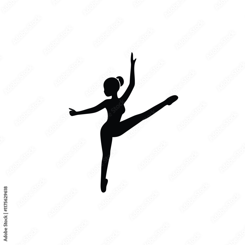A ballet girl vector silhouettes A ballet girl vector silhouettes