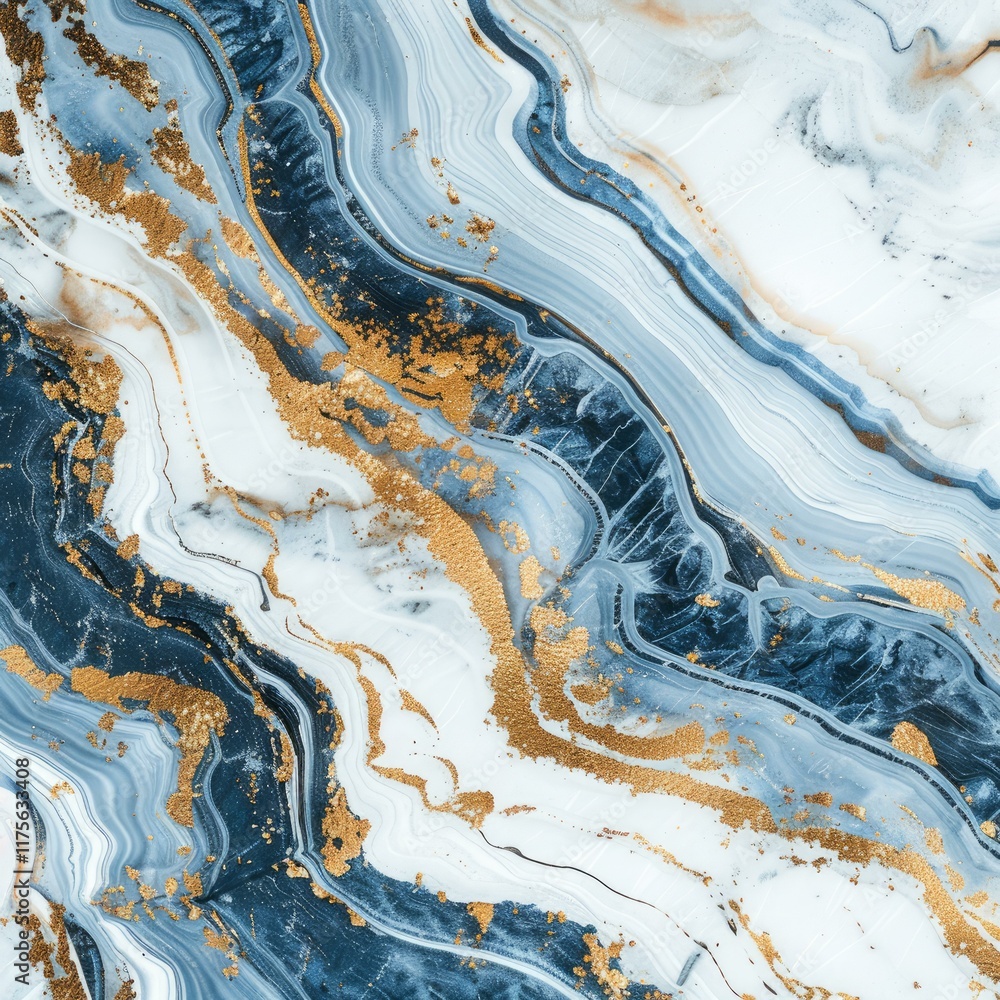 Elegant blue and white marble texture with gold veins creating a luxurious and sophisticated visual Elegant blue and white marble texture with gold veins creating a luxurious and sophisticated visual