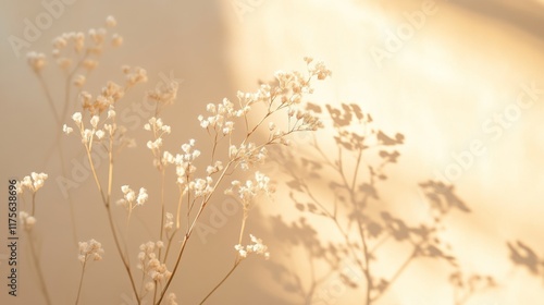 Delicate Dried Flowers in Warm Sunlight - Soft and Peaceful Aesthetic