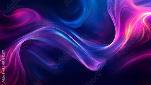 Wallpaper Mural Abstract Glowing Wave Art - Vibrant Colors Torontodigital.ca