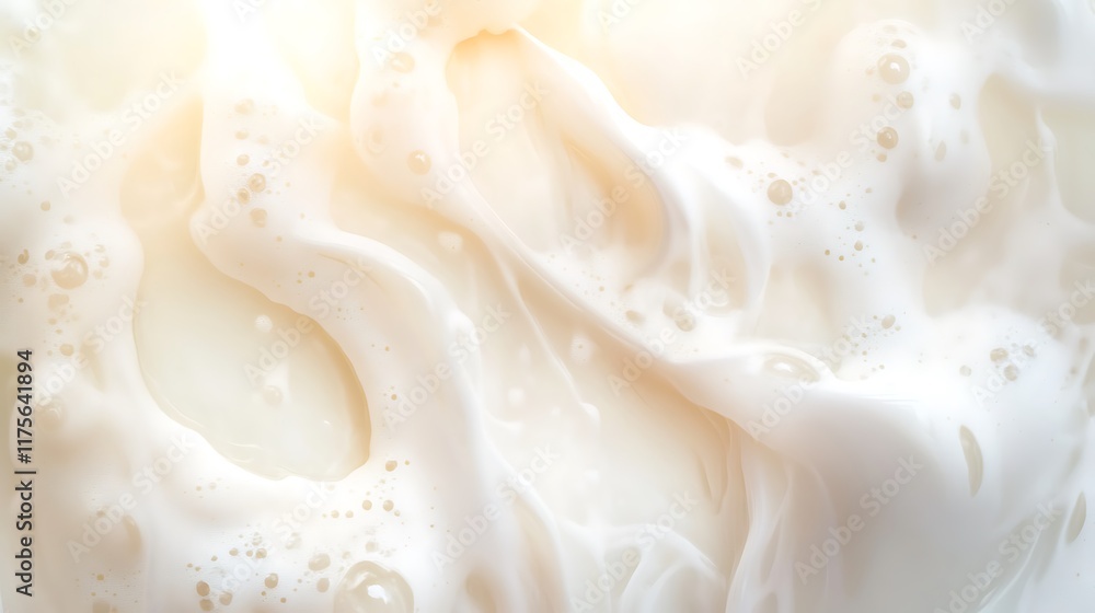 Fototapeta premium Generative AI art of airy abstract space with soft white foam drifting gracefully