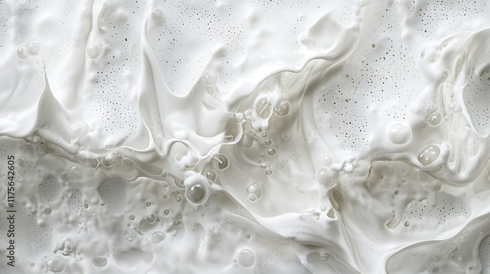Mystical generative AI art of an abstract background with floating white foam Mystical generative AI art of an abstract background with floating white foam
