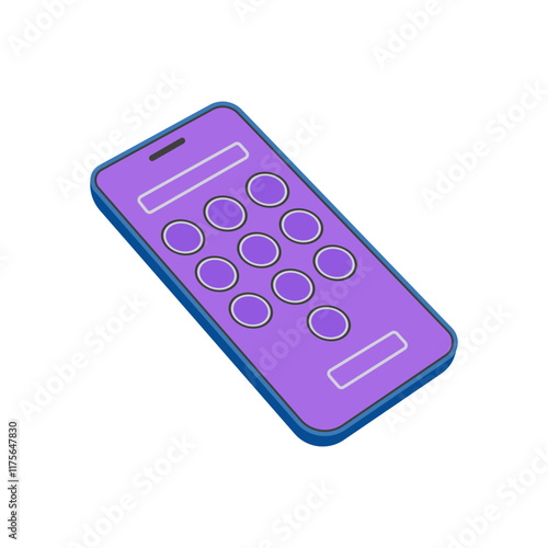 Pin Code Flat Icon, Vector illustration