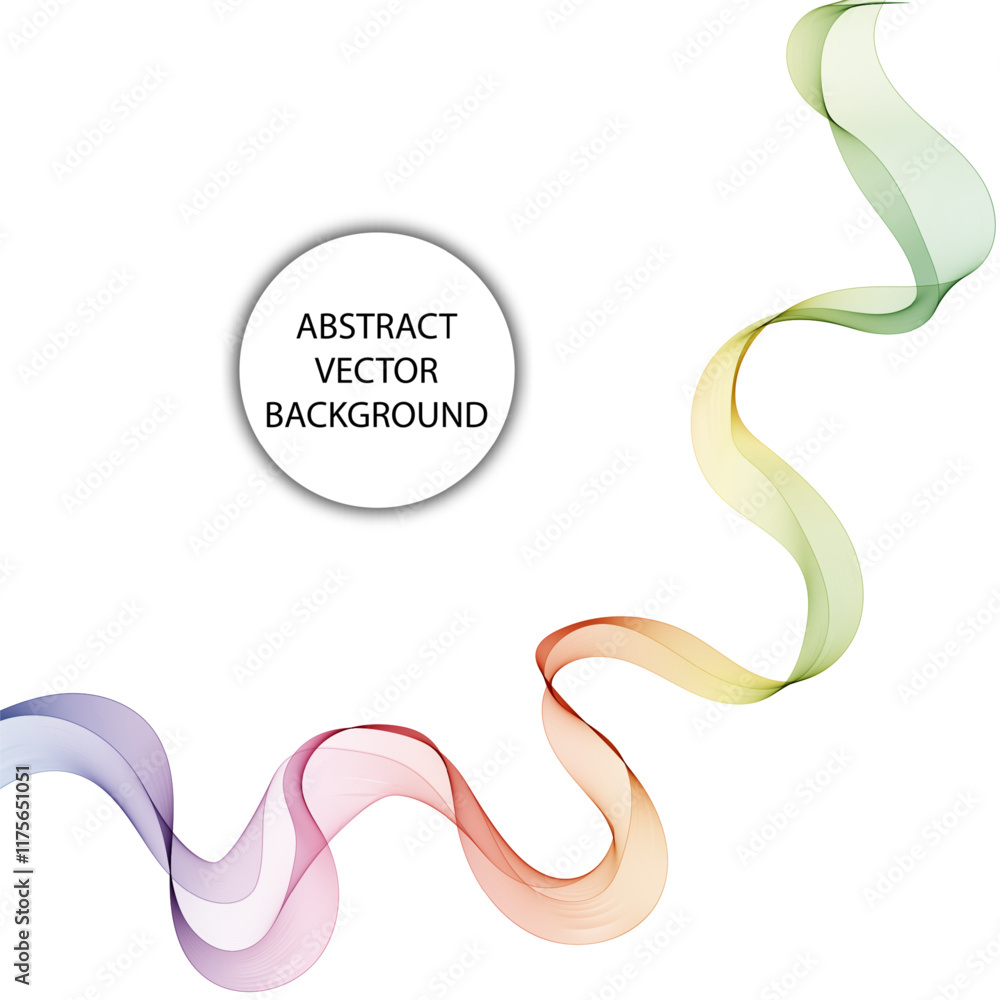 Obraz premium Abstract vector background with smooth color wave. Smoke wavy lines. eps 10