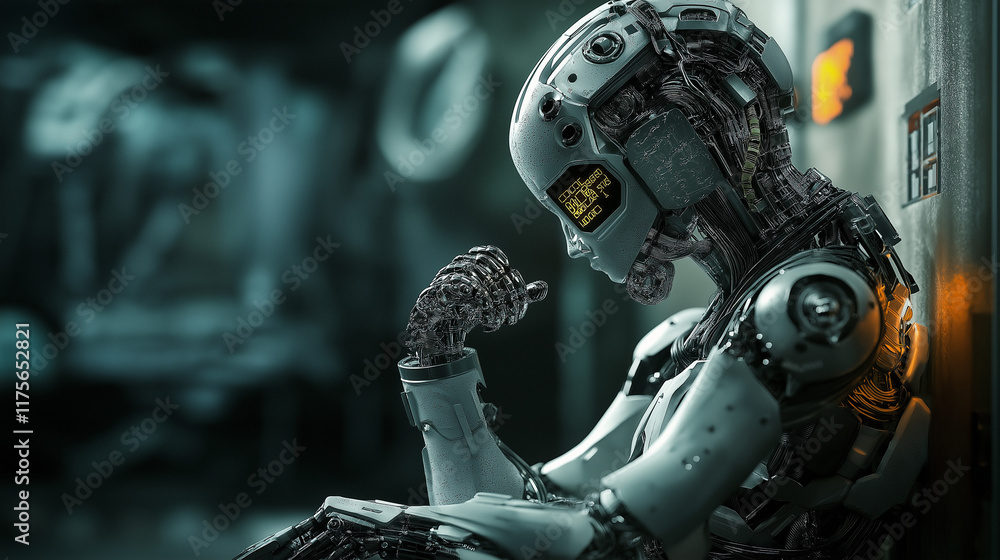 Fototapeta premium Technological disruption in future work exploring robotics and automation in modern industry settings