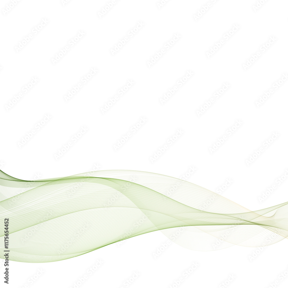 Obraz premium Green wave. abstract vector graphics. Eps 10