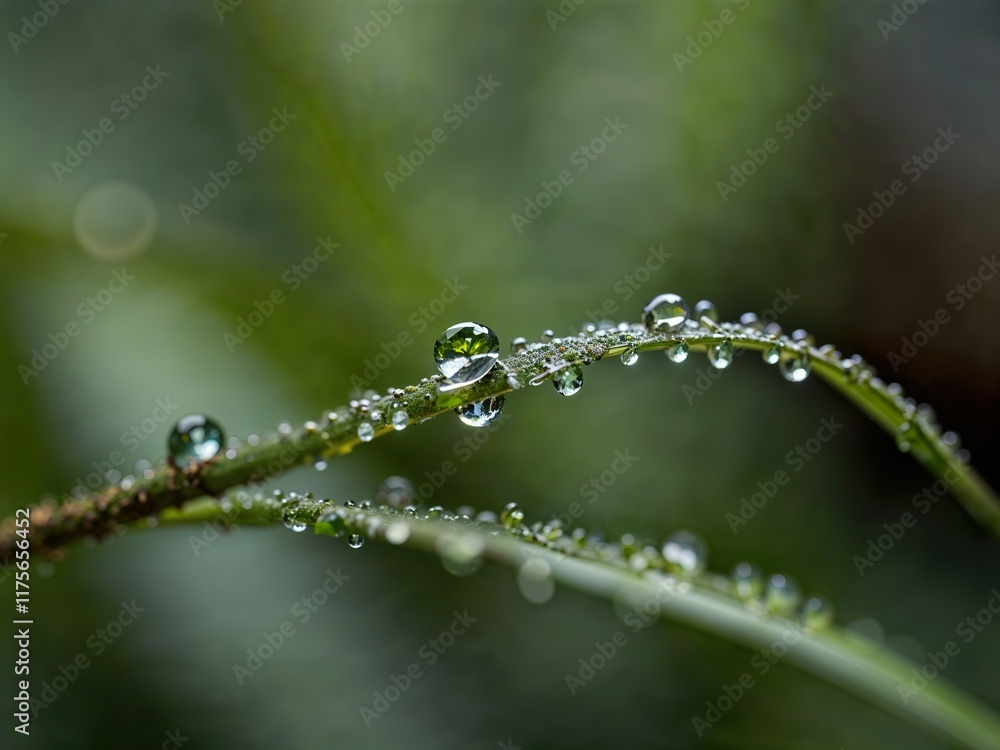dew drops on a grass dew drops on a grass