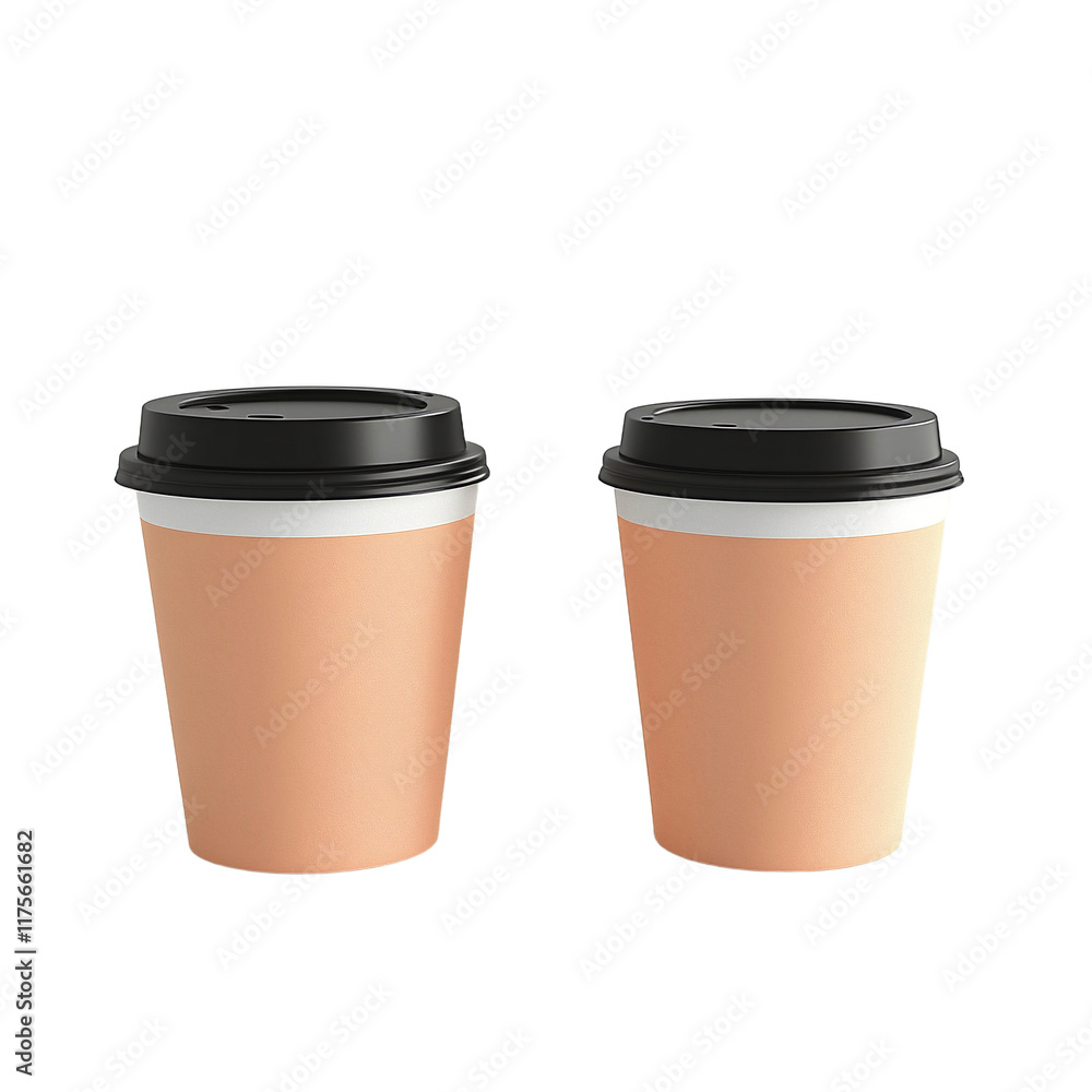 a set of disposable coffee cups with lids PNG image, PNG file, Generative art. a set of disposable coffee cups with lids PNG image, PNG file, Generative art.