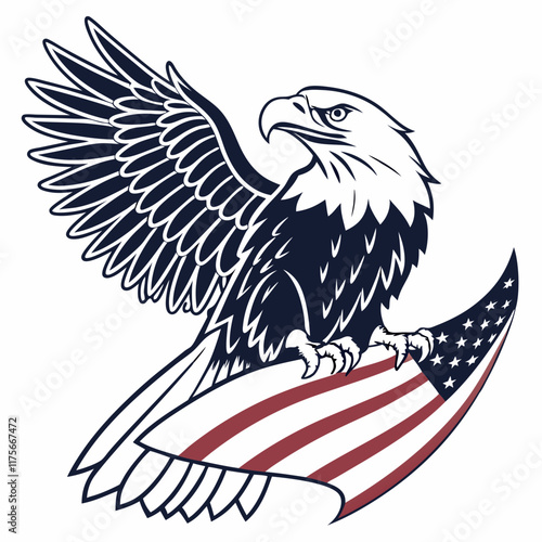 Wallpaper Mural The America eagle vector  design white background Torontodigital.ca