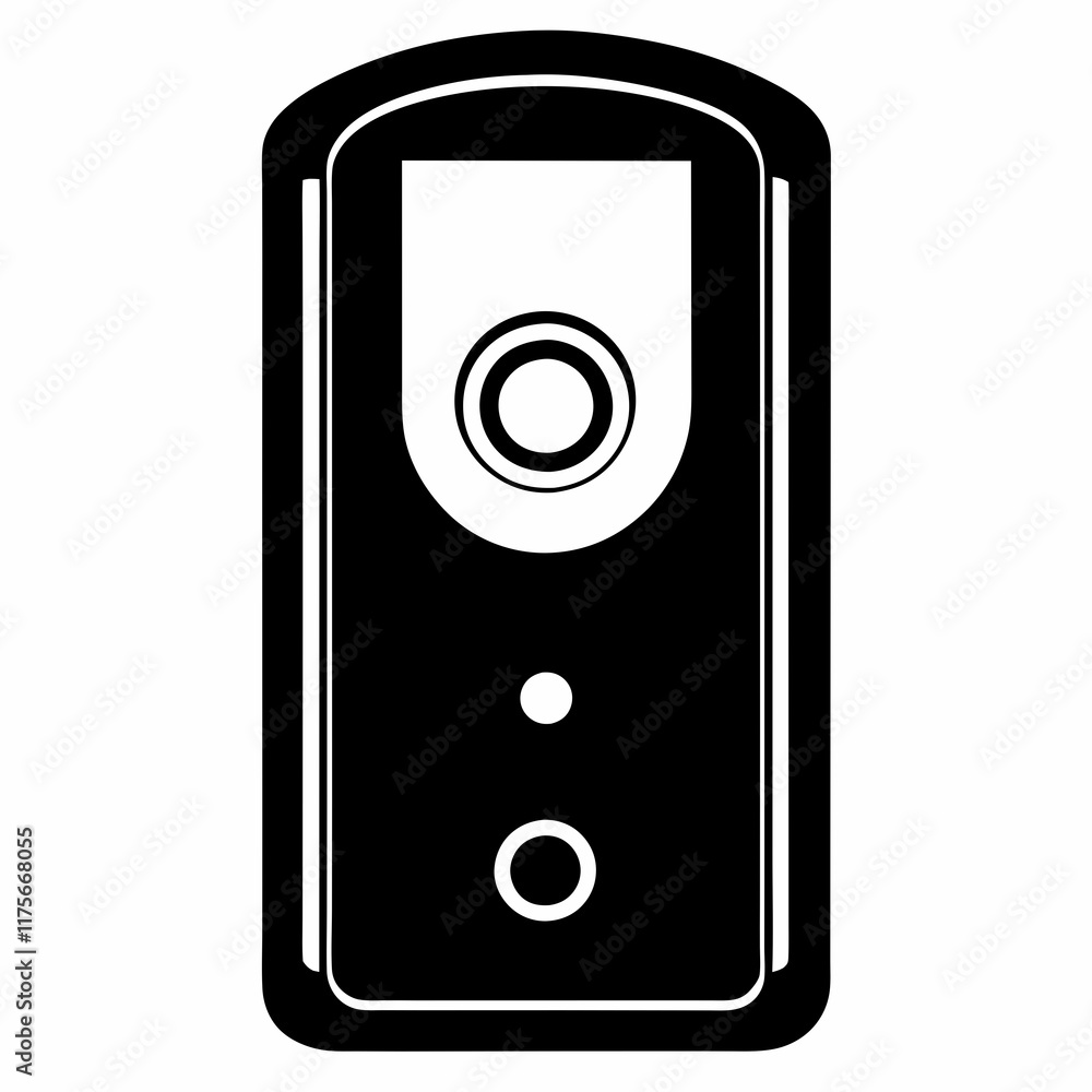 Video Doorbell Silhouette Vector Art Video Doorbell Silhouette Vector Art