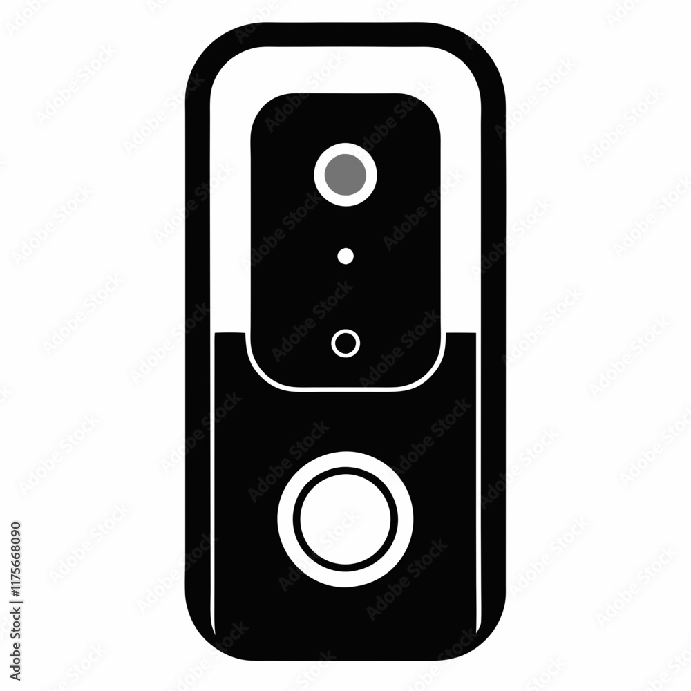 Video Doorbell Silhouette Vector Art Video Doorbell Silhouette Vector Art
