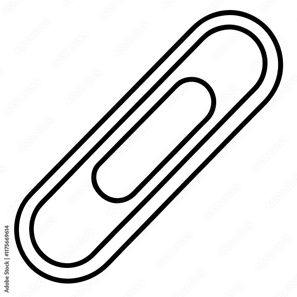 Elegant Paperclip Line Design Elegant Paperclip Line Design