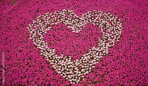 A surreal landscape of endless hearts stretching