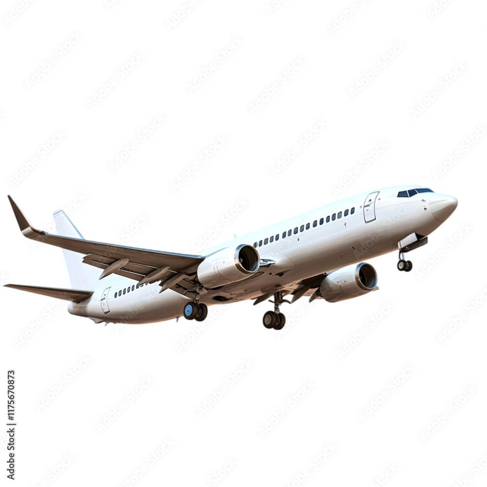 Fototapeta premium Commercial Airplane Flight Airliner Landing Travel Aviation