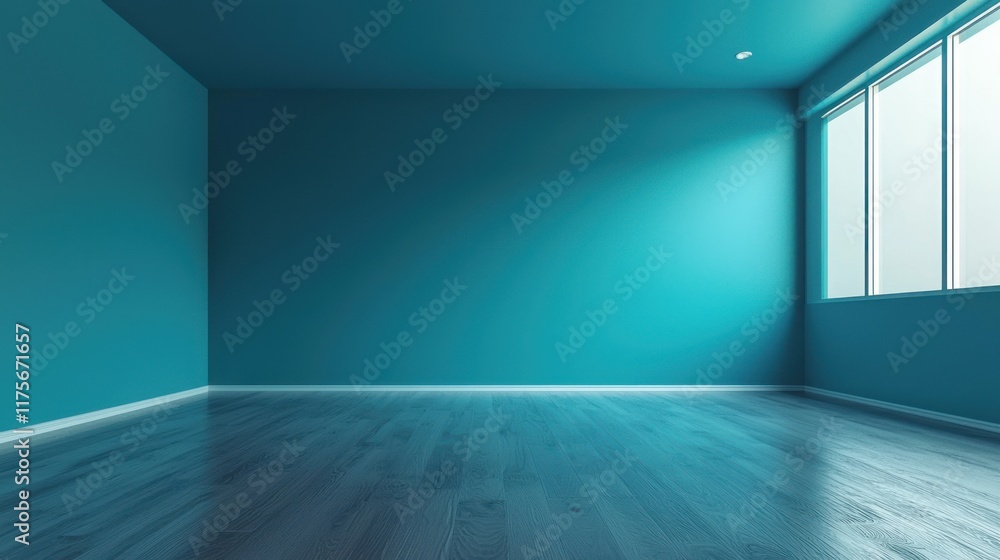 Serene Teal Room Interior Design Serene Teal Room Interior Design