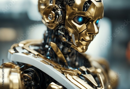 gold ai.png robot parts white close photo