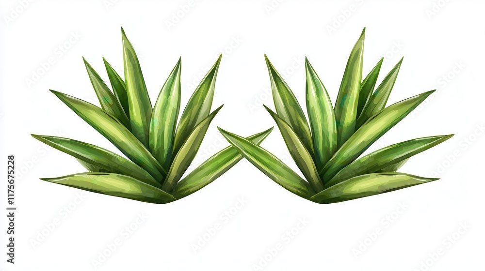 Fototapeta premium Tropical leaves decoration isolated in studio for elegant interior design