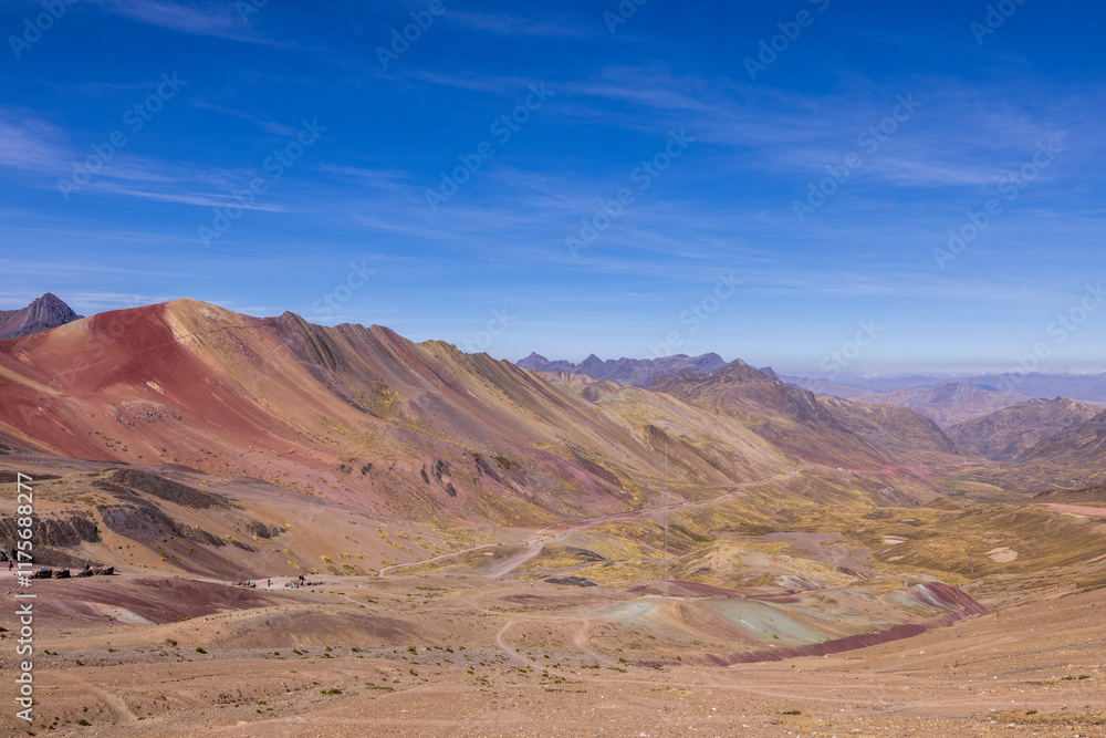 Fototapeta premium Amazing views of Rainbow mountain in Peru.