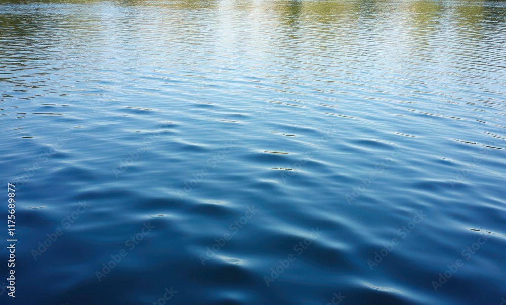Serene blue water surface landscape Serene blue water surface landscape