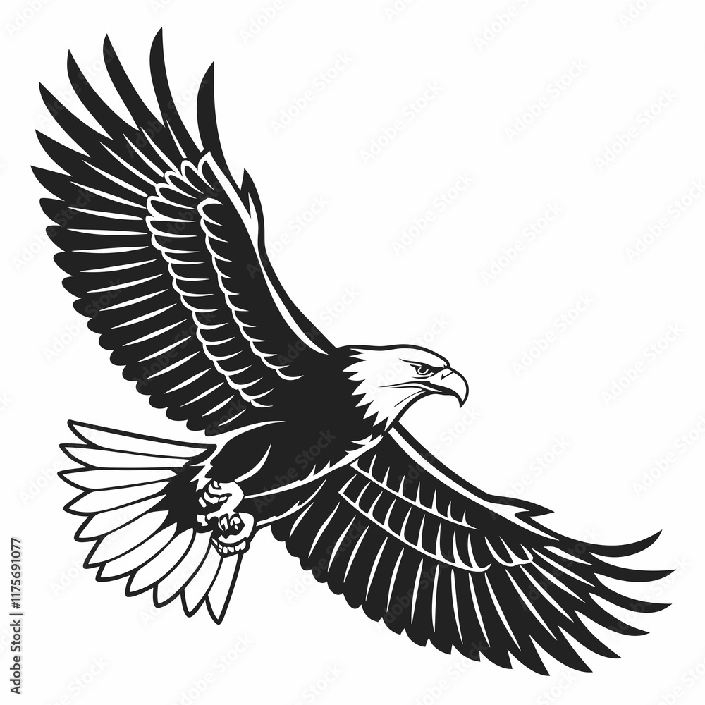 Fototapeta premium The America eagle vector design white background