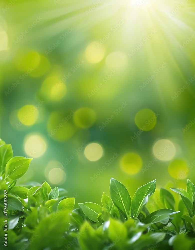 Vibrant Green Leaves Basking In Sunlight Vibrant Green Leaves Basking In Sunlight