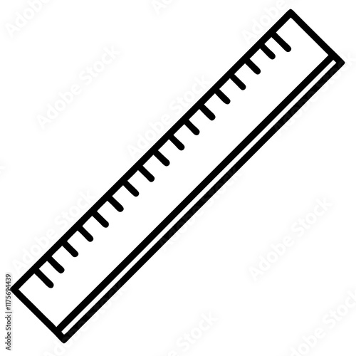 Linear Dynamics Minimalist Ruler Vector Art