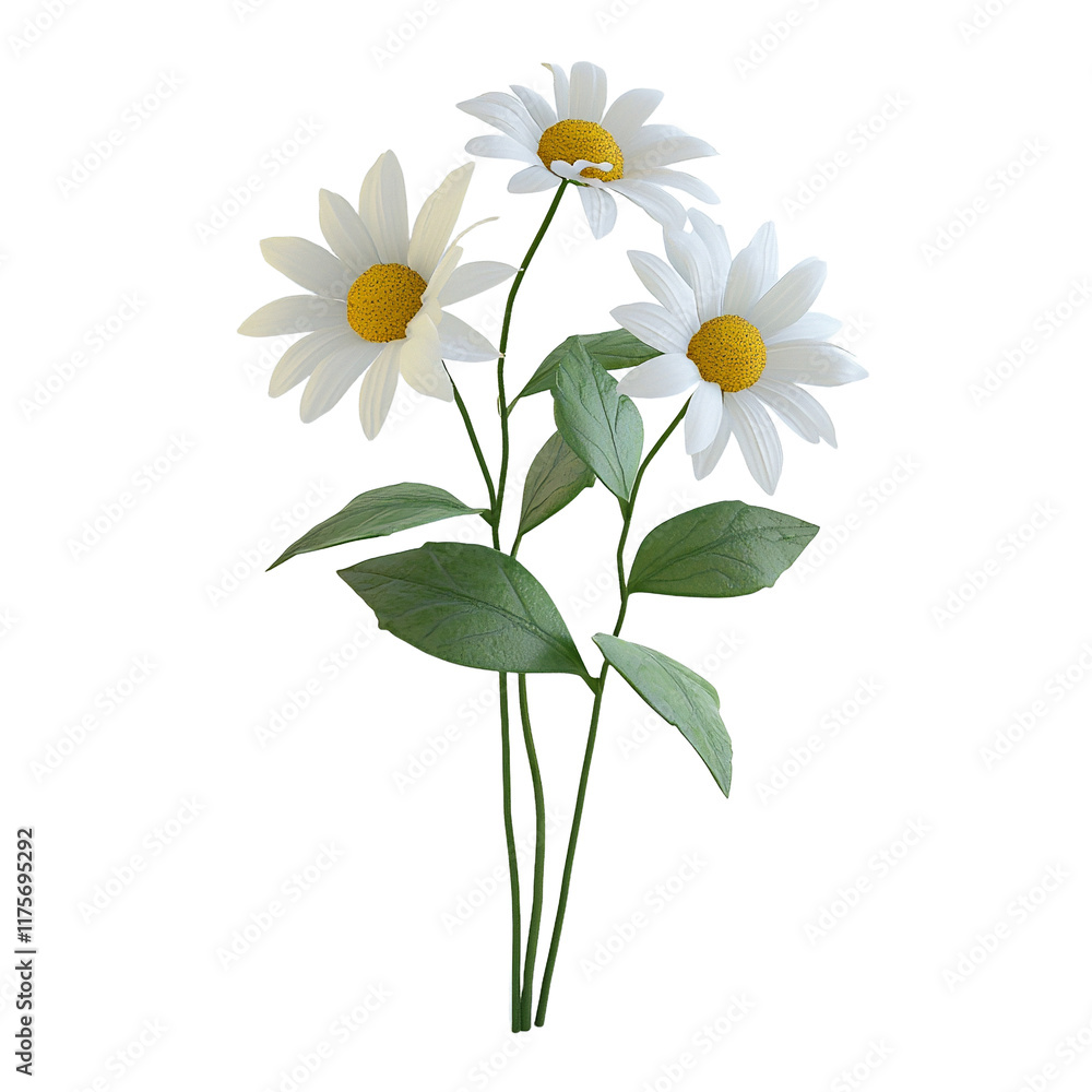 Fototapeta premium a small vase with white flowers in it PNG image, PNG file, Generative art.
