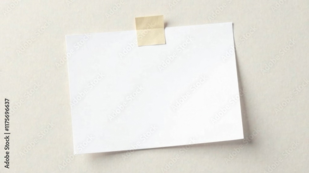 Empty paper message note with adhesive tape on a white background. Office, business, or personal reminders and labels. National Clean Off Your Desk Day. World Productivity Day. Office Supplies Day Empty paper message note with adhesive tape on a white background. Office, business, or personal reminders and labels. National Clean Off Your Desk Day. World Productivity Day. Office Supplies Day