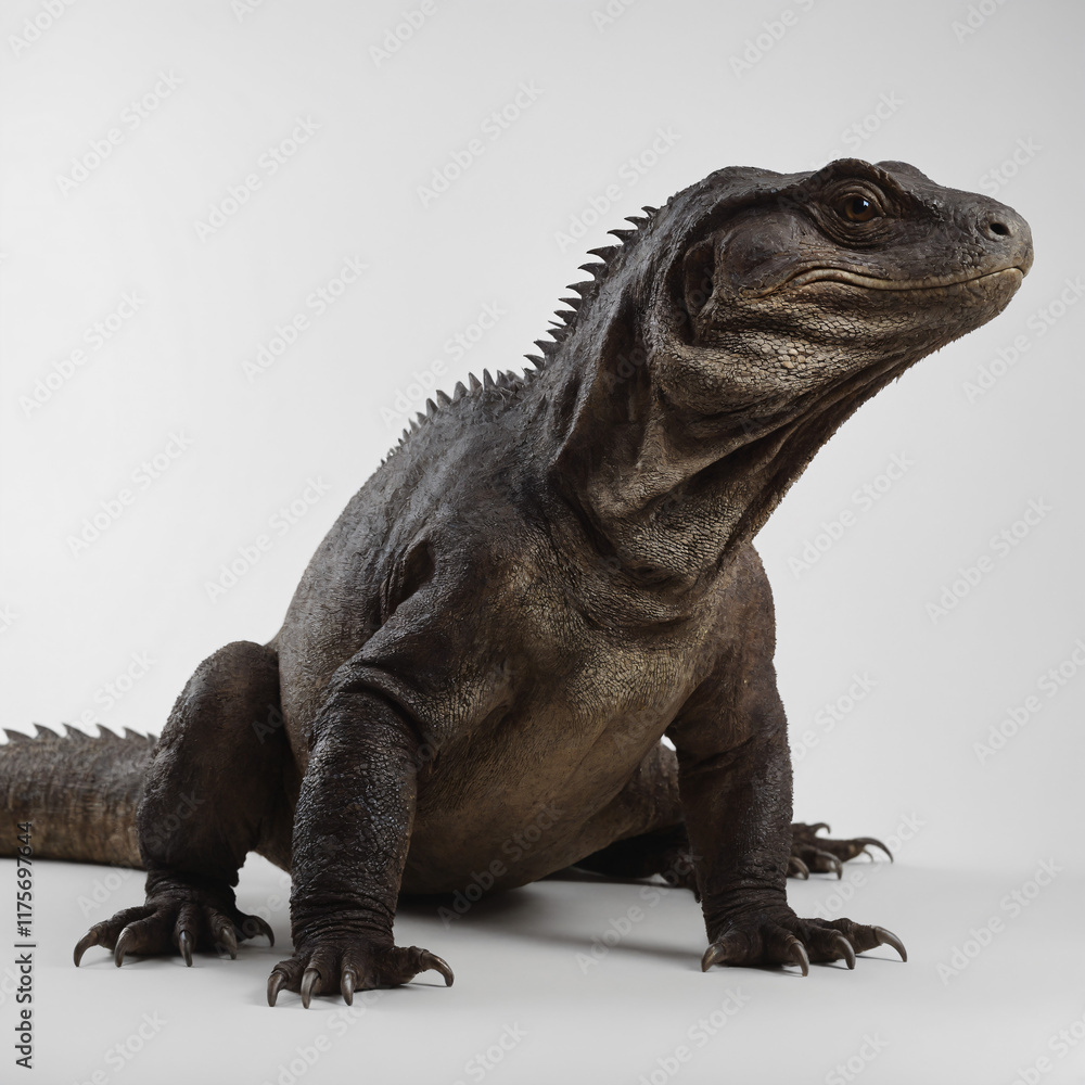 Obraz premium komodo dragon on white background
