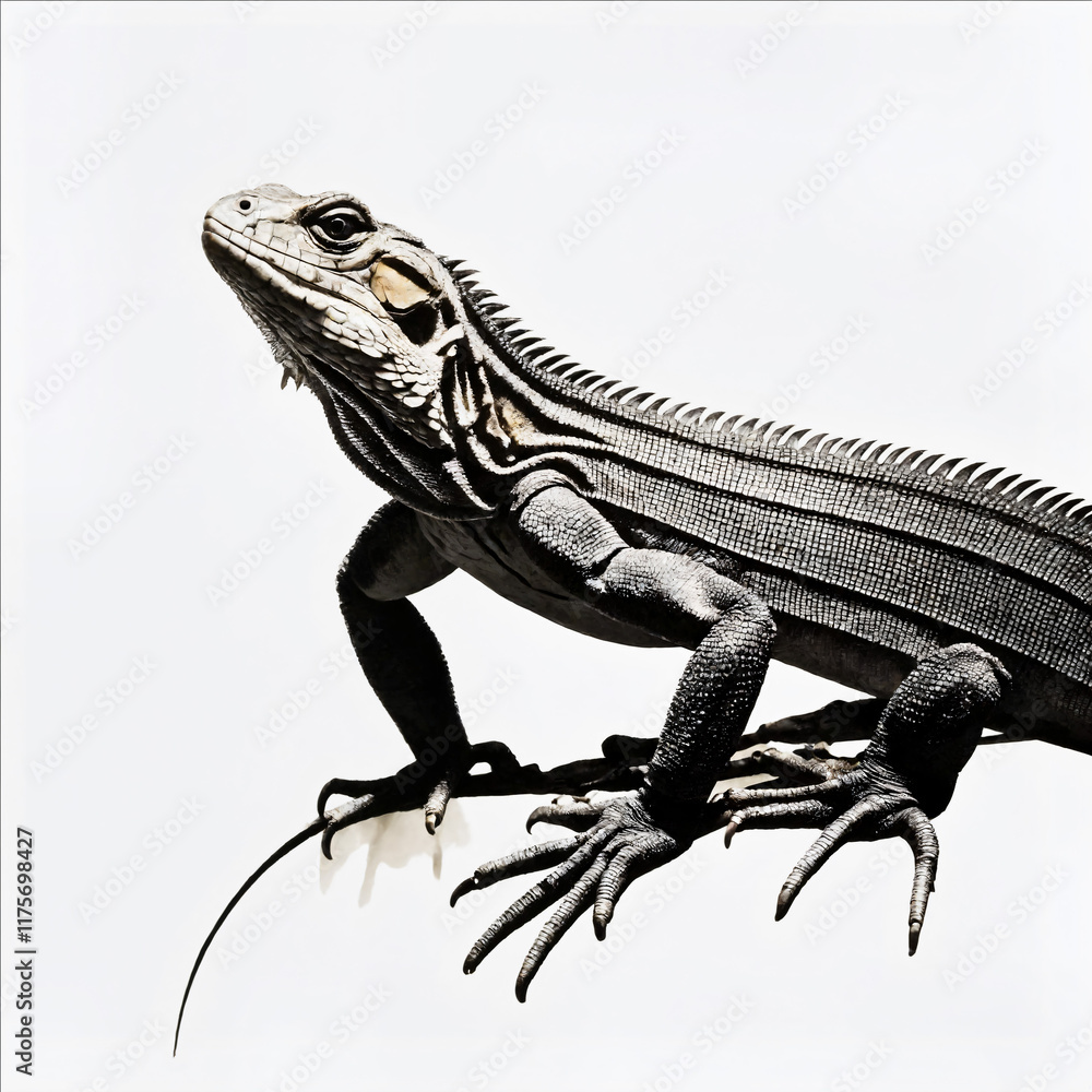 Obraz premium vector lizard on white background