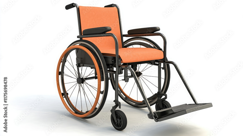 Fototapeta premium wheelchair isolated on white background