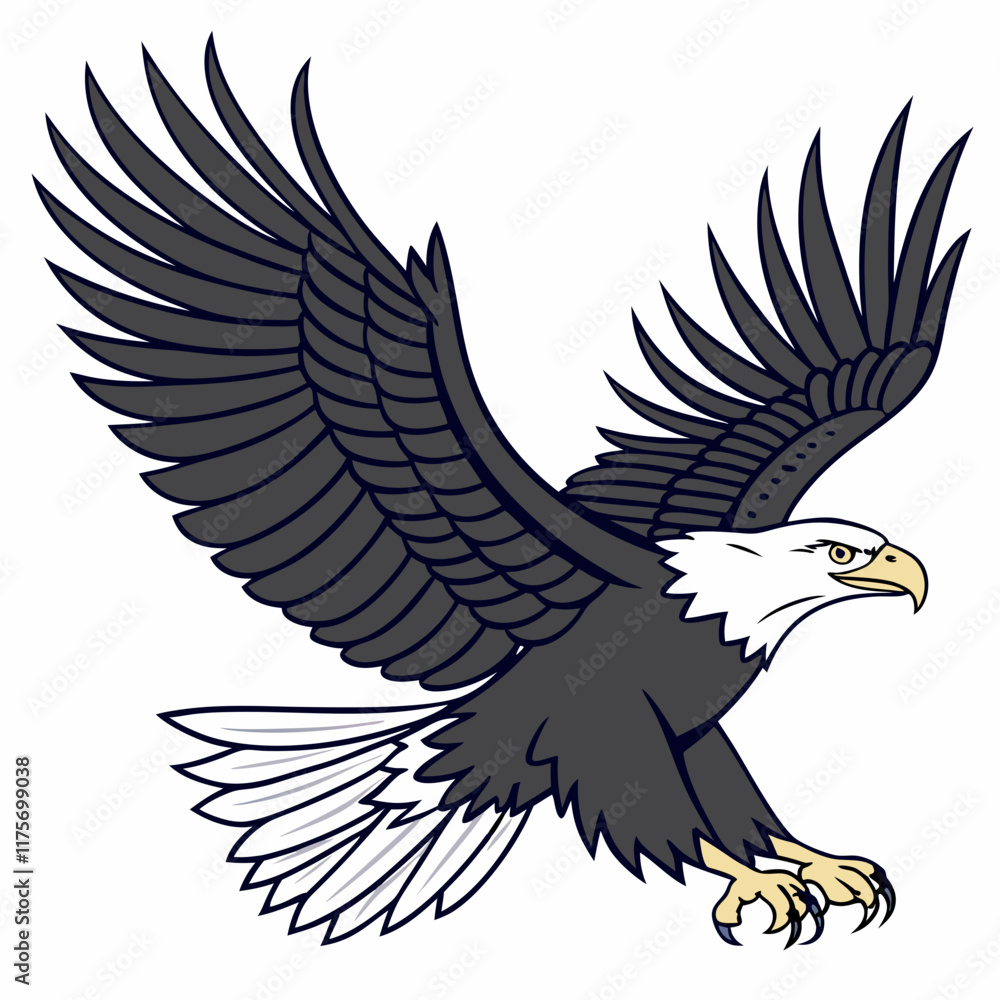 Obraz premium The America eagle vector design white background