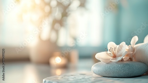 Wallpaper Mural close-up of facial treatment client serene expression and smooth skin captured under soft lighting Torontodigital.ca