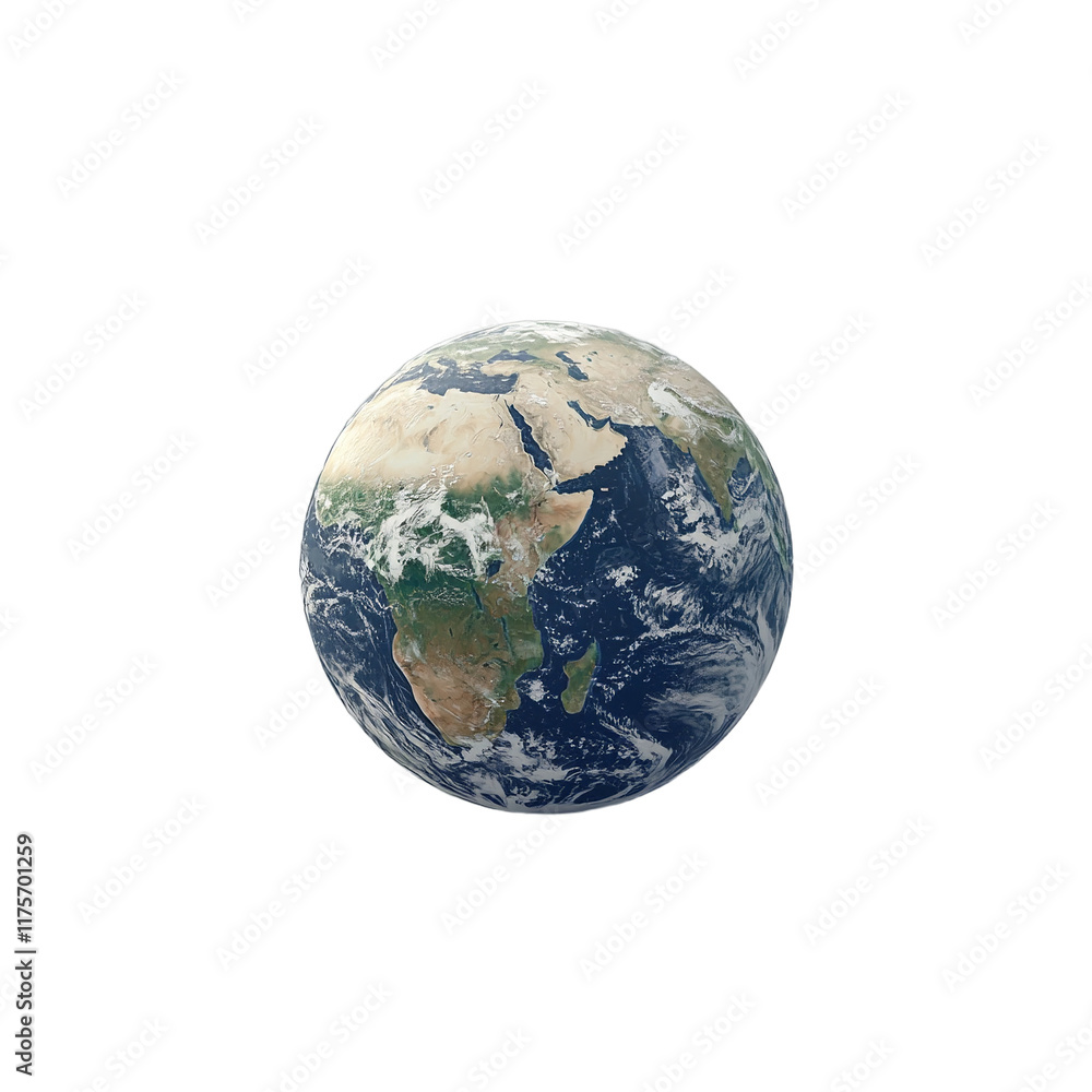 Fototapeta premium a picture of the earth on a transparent background, PNG image, PNG file, Generative art.