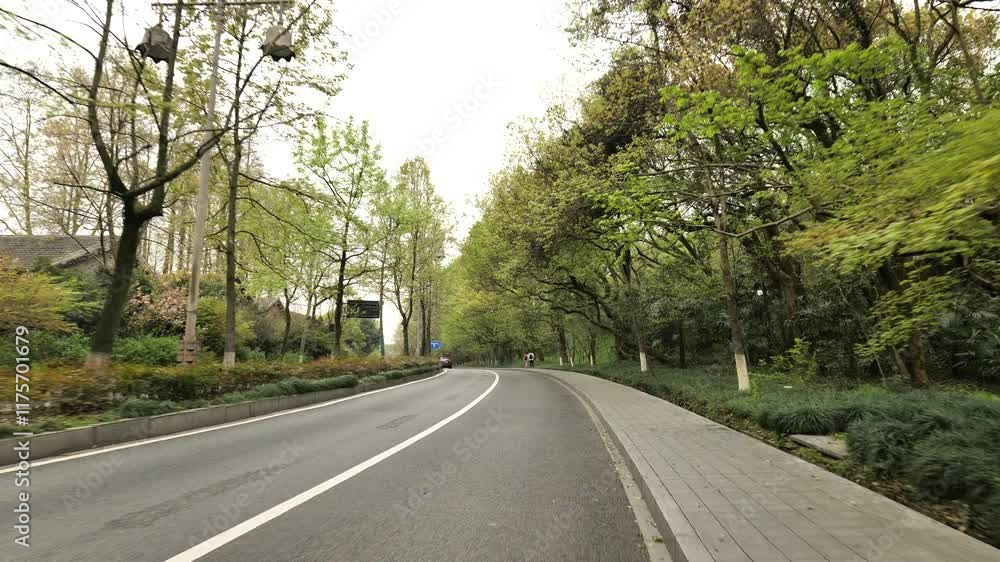 street scenery of Hangzhou west lake, China. High quality 4k footage. High quality 4k footage street scenery of Hangzhou west lake, China. High quality 4k footage. High quality 4k footage